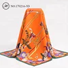 90x90 Silk 100% Handmade Scarf Scarves Twill Scarf With Orange Color