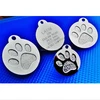 Round Paw Dog Pet ID Tags Disc Dog tag or Cat tag Engraved