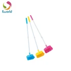 Long handle cleaning brush for bathroom tile floor