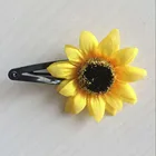 New design decorate daisy flower snap hair clip