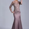 lace satin mermaid sexy indian beaded long sleeves dresses mother of the bride dresses for wedding