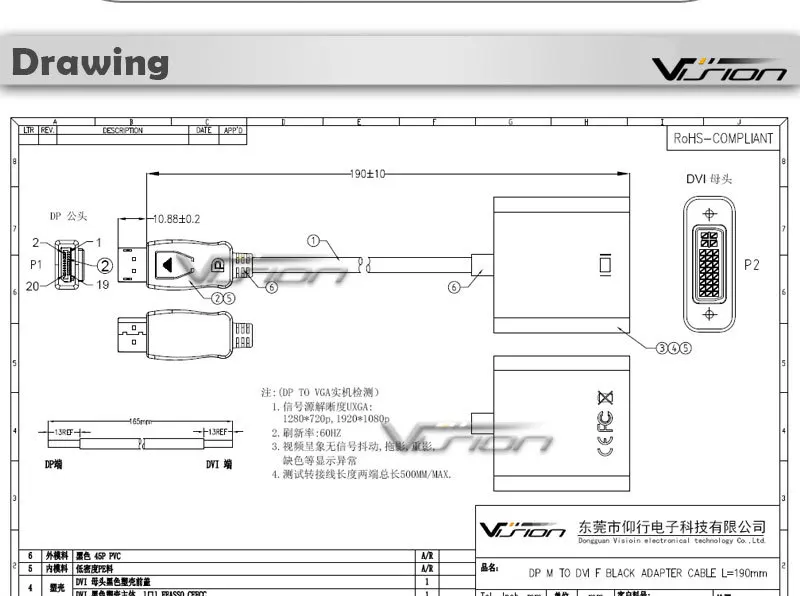Display Port Male to DVI Female Cable Adapter Converter - ANKUX.COM