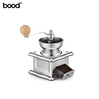 stainless steel coffee grinder/funansheng hearth shape coffee grinder/handle bamboo coffee grinder