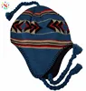 Unique winter hat with two strings on side beanies men knitted winter hats with earflap