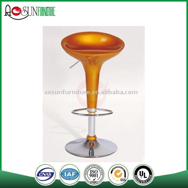 Bar furniture set supplier ISO 9001 certified Plastic red bar stool