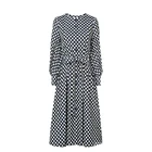 Long Sleeve Dot Print Dress Women Lady Spring Streetwear Clothing Casual Dresses