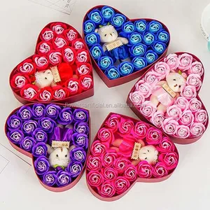 factory cheap heart shape gift box valentines day gift soap
