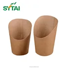 Disposable Kraft paper French Potato Chips Holder Scoop Fries Paper Cups