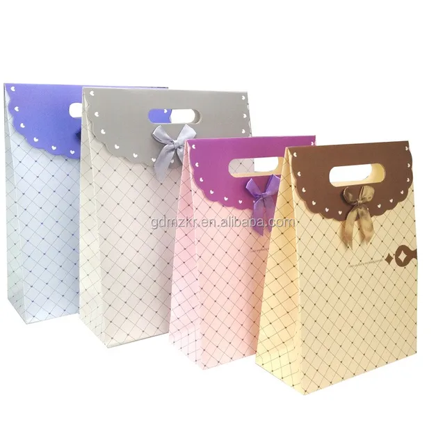 fancy customized printed cute candy packing gift paper bag with