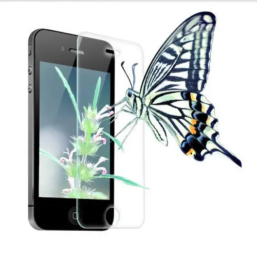 Brand Real 9H Hardness Premium front Clear Tempered Glass protective Film Screen Protector Guard for Apple capa iPhone 4 4s 4/4s