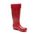 Best selling 100% Natural Rubber women red winter boots wholesale