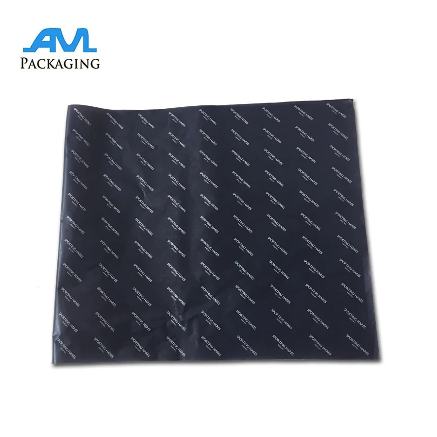 smooth touch standard size custom printing black tissue paper