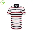 Custom Knitted Clothing New Color Combination Striped Polo Tshirt Top High Quality Men'S Polo