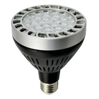 ハイパワースポットライトジュエリー照明e27 led par30 45ワットfcc ce rohs 10000 k led 25度黒電球