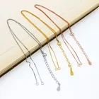 Wholesale 925 sterling silver accessory box chain with two rings and extra chain for jewelry making