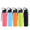 Factory supply FDA BPA Free Travel Wide Mouth Drinking Outdoor Sports Silicone Foldable Water Bottle