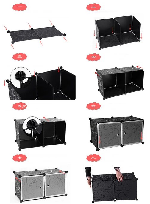 New Product 9 magic wardrobe plastic frame, Easy assembly bookcase and storage cabinets