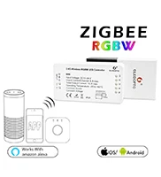 Warm White Cool White Dual Lighting Color Dimmable 2700K-6500K 12-24VDC 15A Gledopto ZigBee LED Flexible Strip Light Controller - ANKUX.COM