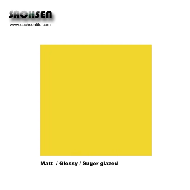 glossy lemon yellow glazed porcelain wall floor tiles