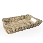 woven Basket water hyacinth weaving Basket Seagrass Storage Fruit wicker Basket Serving Tray