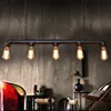 Industrial hand forged black water pipe wrought iron lighting chandelier