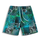 custom logo sublimated shorts 100% polyester men's beach swimwear shorts elastic waist boys summer shorts