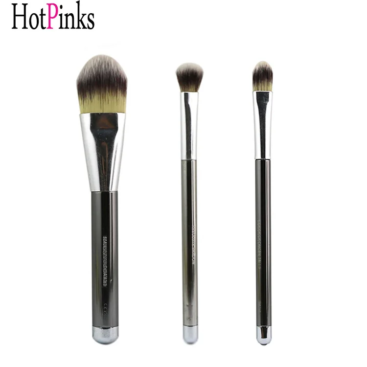 synthetic hair metal handle shaving brush set