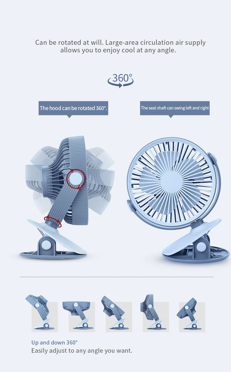 Table Fan, IMYCOO, Portable, 2000mah - detail 20