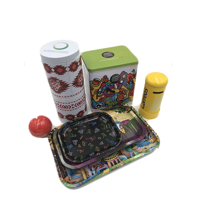 custom tin gift box with ribbon /cake box design packaging