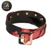 Fabric and PU combined square shape buckle covered fabric belt