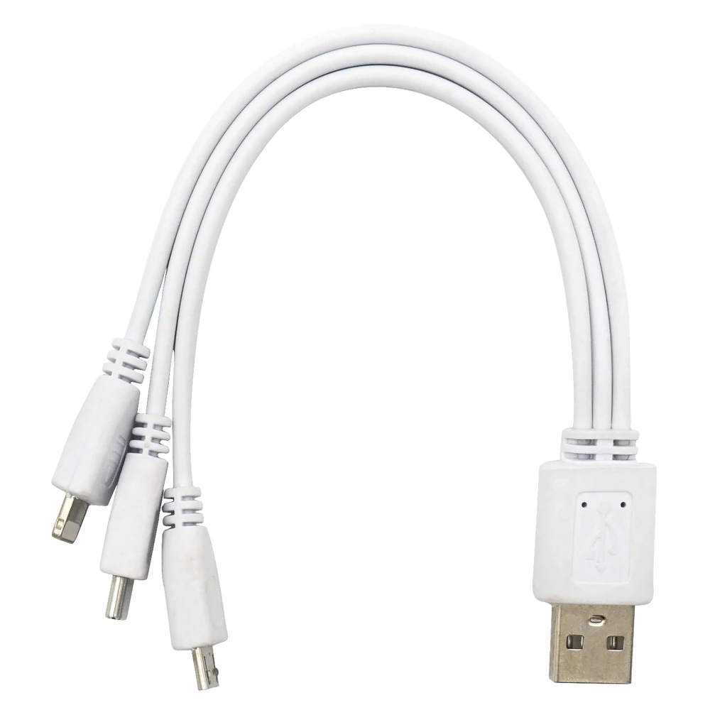 Portefeuille 3in1 Micro USB Type C Charging Cable For Samsung Galaxy S8 Plus S7 edge S6 iPhone 7 8 6 5 5S SE Type-C Short Cables (2)