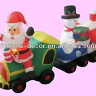 210cm 7FT long outdoor inflatable christmas santa and snowman in train