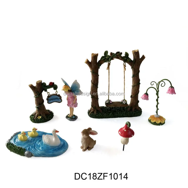 resin miniature accessories fairy garden gift set