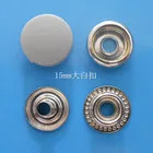Fashion style metal snap button for clothing ,15mm metal 201+plastic snap cap