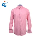 Top quality wholesale soft woven custom long sleeve pink men dress shirt