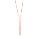 2019 Hot Selling Best Gift Simple Design Girl Silver Gold Rose Gold Vertical Bar Necklace Jewelry For Unisex