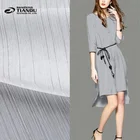 yoryu stripe crepe silk chiffon fabric with lurex