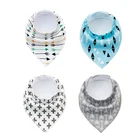 High Quality 100% cotton Soft Baby printed bibs for baby