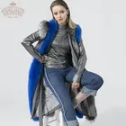 New arrivals women fashion winter silver fox fur coat