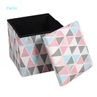 New Arrival Customizable Living room folding foot stool stackable make up storage ottoman
