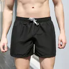 Solid Color Black Mens Wholesale Beach Shorts Swimwear