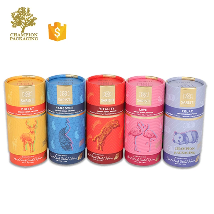cylinder cardboard paper packaging boxes paper tube with custom