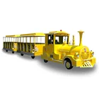 CE ISO Certificate Electric Fiberglass Tour Trackless Tourist Train for sale Sightseeing Amusement Diesel Road Train