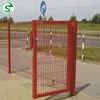 Triangle V beams wire mesh swing leaves gate design supplier