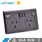Twin Socket Twin Socket SAA RCM C-Tick Australian Standard Wall Twin Switched Socket With Twin USB Outlet 240V 10A