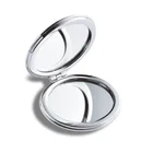 custom high quality ABS frame black pu leather cosmetic mirror