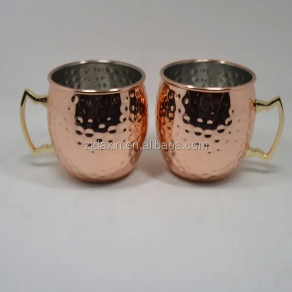 16oz / 450ml hammered wholesale moscow mule copper mugs set of 4
