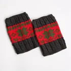 Fashionable Christmas Girls Short Cover Kniting Acrylic Leg Warmer