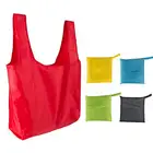 New Product small pouch 190T nylon foldable reusable tote polyester bag with printing logo