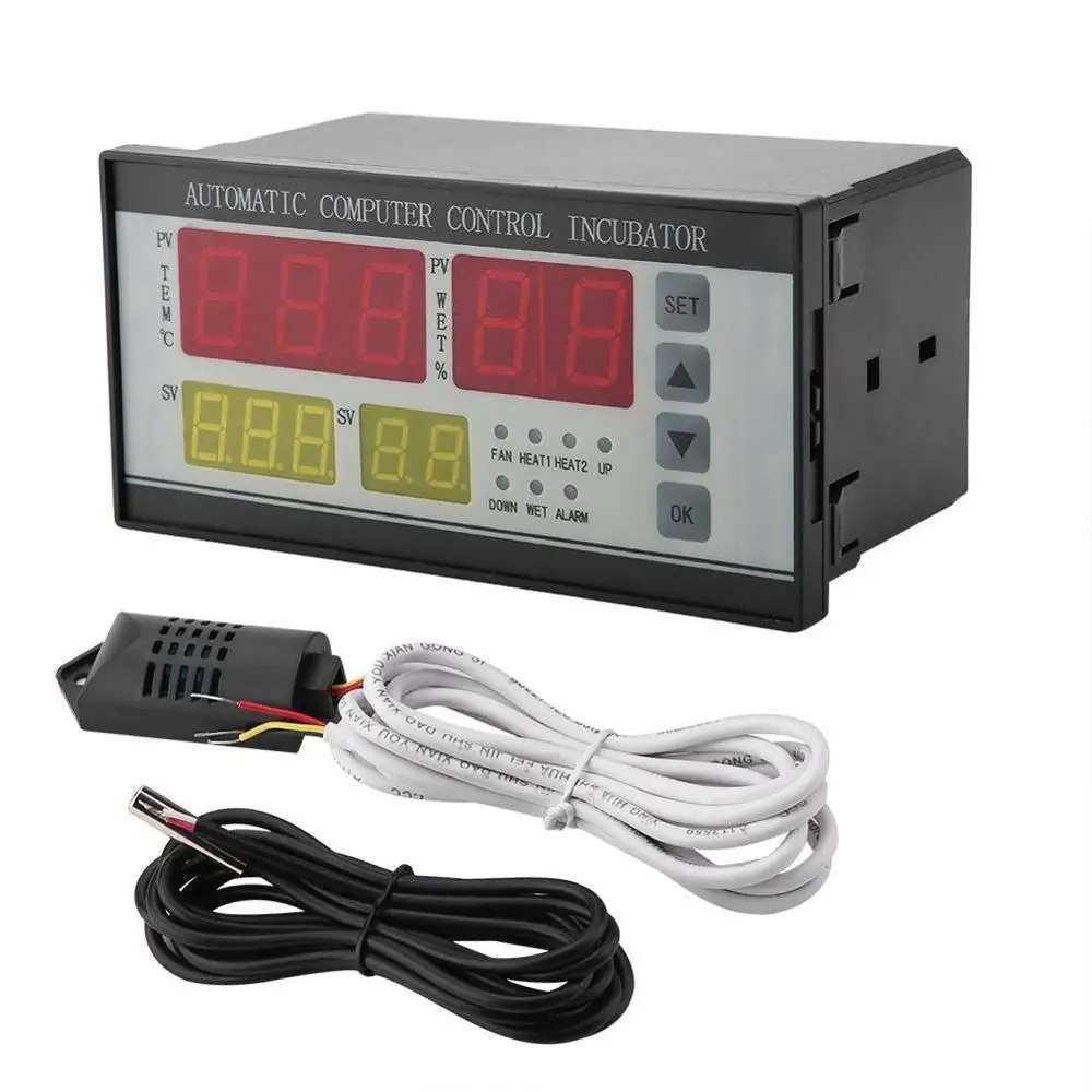 Инкубатор контроллер 110 в цифровой Температура Влажность термостат автоматический XM-18